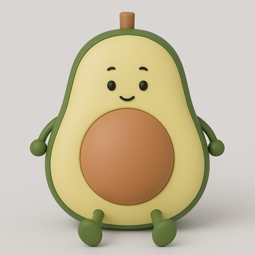 LED Stmívatelné nabíjecí dotykové dětské noční světlo AVOCADO LED/1W/5V 1200 mAh