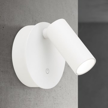 LED Stmívatelné nabíjecí dotykové nástěnné bodové svítidlo LUXY LED/1W/5V 2200 mAh 2700/3000/4000K bílá