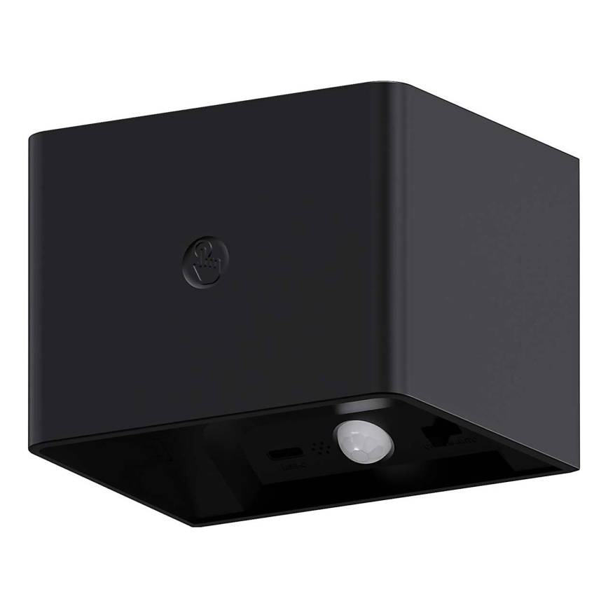 LED Stmívatelné nástěnné dotykové svítidlo se senzorem MIRI LED/2,5W/3,7V 3000/4000/6400K 4000 mAh černá
