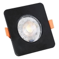 LED Stmívatelné podhledové svítidlo KENT LED/3/5/7W/230V3000/4000/6000K 9x9 cm černá