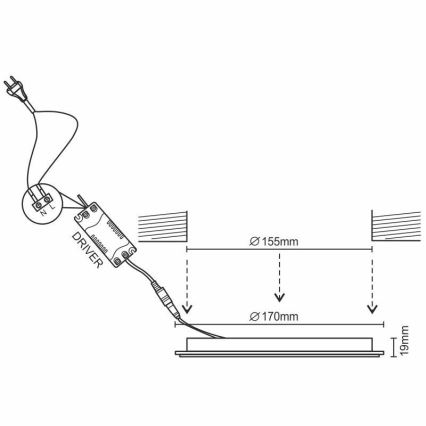 LED Stmívatelné podhledové svítidlo LED/12W/230V 3000-6500K Wi-Fi Tuya