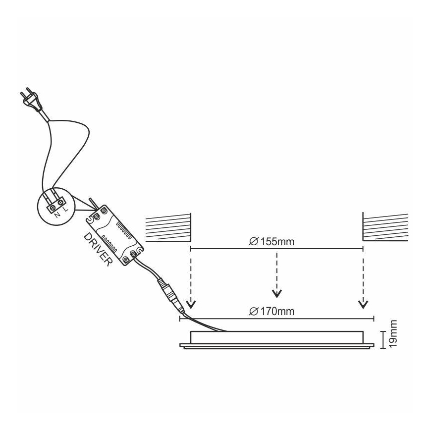 LED Stmívatelné podhledové svítidlo LED/12W/230V 3000-6500K Wi-Fi Tuya
