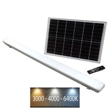 LED Stmívatelné solární technické svítidlo se senzorem LED/25W/230V 3000K/4000K/6400K IP65 + dálkové ovládání