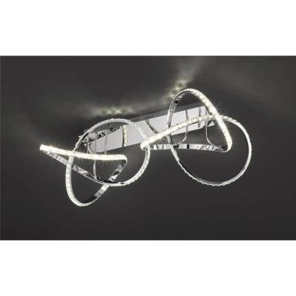 LED Stmívatelné stropní svítidlo ABRO LED/49W/230V lesklý chrom