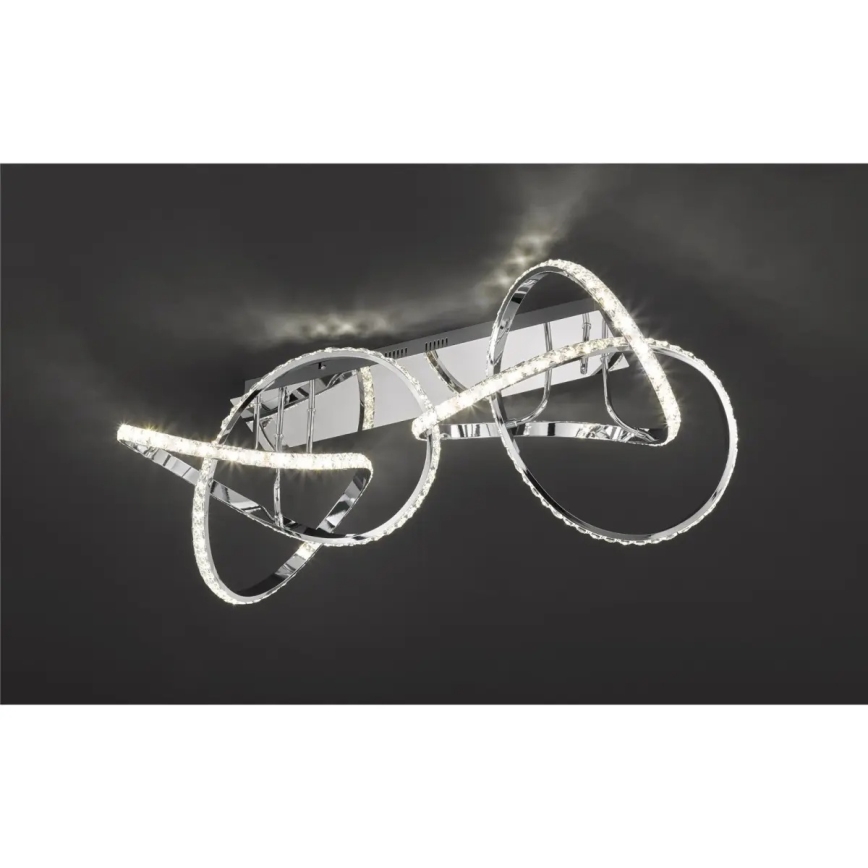 LED Stmívatelné stropní svítidlo ABRO LED/49W/230V lesklý chrom