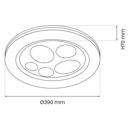 LED Stmívatelné stropní svítidlo BUBBLES LED/48W/230V + DO