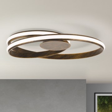LED Stmívatelné stropní svítidlo CIRCUS LED/30W/230V hnědá/patina