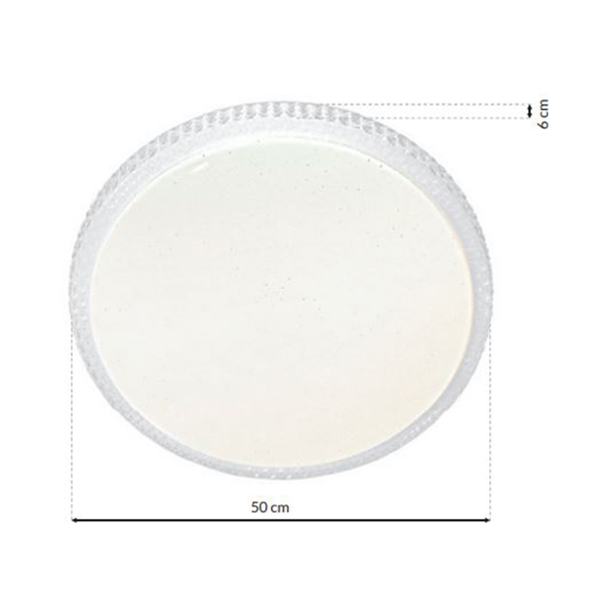 LED Stmívatelné stropní svítidlo CRUZ s dálkovým ovladačem LED/66W/230V 3300lm
