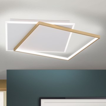 LED Stmívatelné stropní svítidlo EMANUEL LED/50W/230V bílá/zlatá