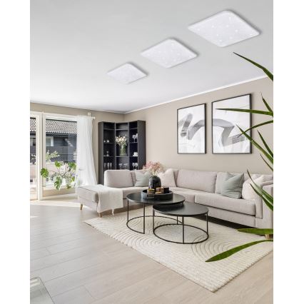 LED Stmívatelné stropní svítidlo FLORA LED/36W/230V 2700-6500K 43x43 cm + dálkové ovládání