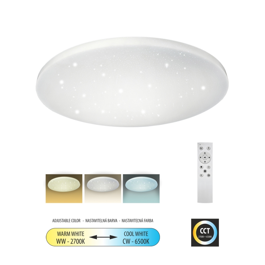 LED Stmívatelné stropní svítidlo IPOLY LED/60W/230V 2700-6500K pr. 58 cm + dálkové ovládání
