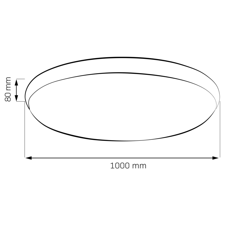 LED Stmívatelné stropní svítidlo KERN LED/100W/230V 3000/4000/6000K pr. 100 cm černá + dálkové ovládání