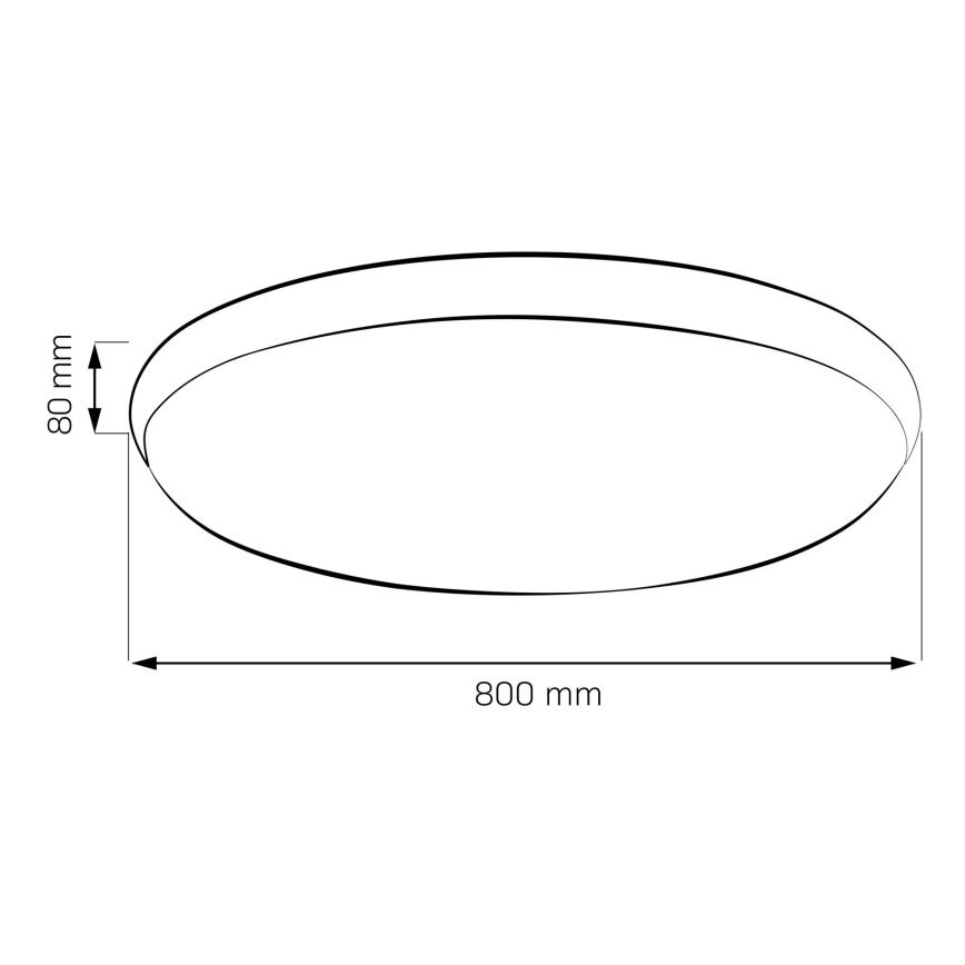 LED Stmívatelné stropní svítidlo KERN LED/80W/230V 3000/4000/6000K pr. 80 cm zlatá + dálkové ovládání