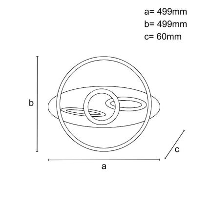 LED Stmívatelné stropní svítidlo LED/105W/230V 3000-6500K + dálkové ovládání