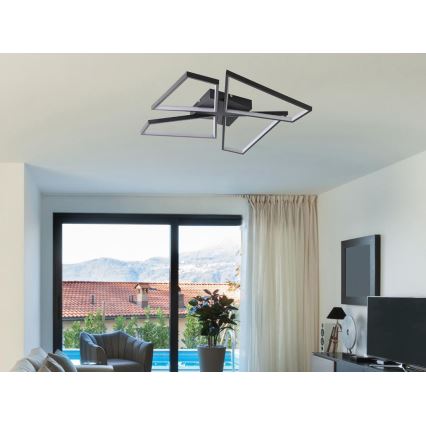 LED Stmívatelné stropní svítidlo LED/115W/230V 3000-6500K černá + dálkové ovládání