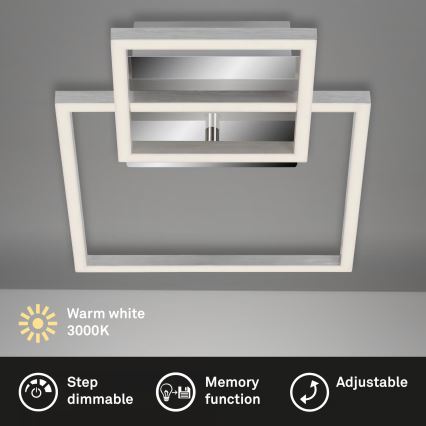 LED Stmívatelné stropní svítidlo LED/12W/230V 3000K matný chrom