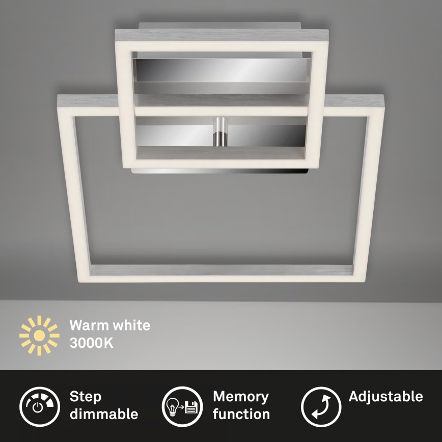 LED Stmívatelné stropní svítidlo LED/12W/230V 3000K matný chrom