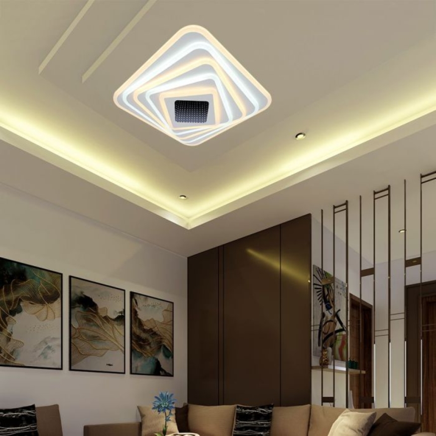 LED Stmívatelné stropní svítidlo LED/150W/230V 3000-6500K 51x51 cm + dálkové ovládání