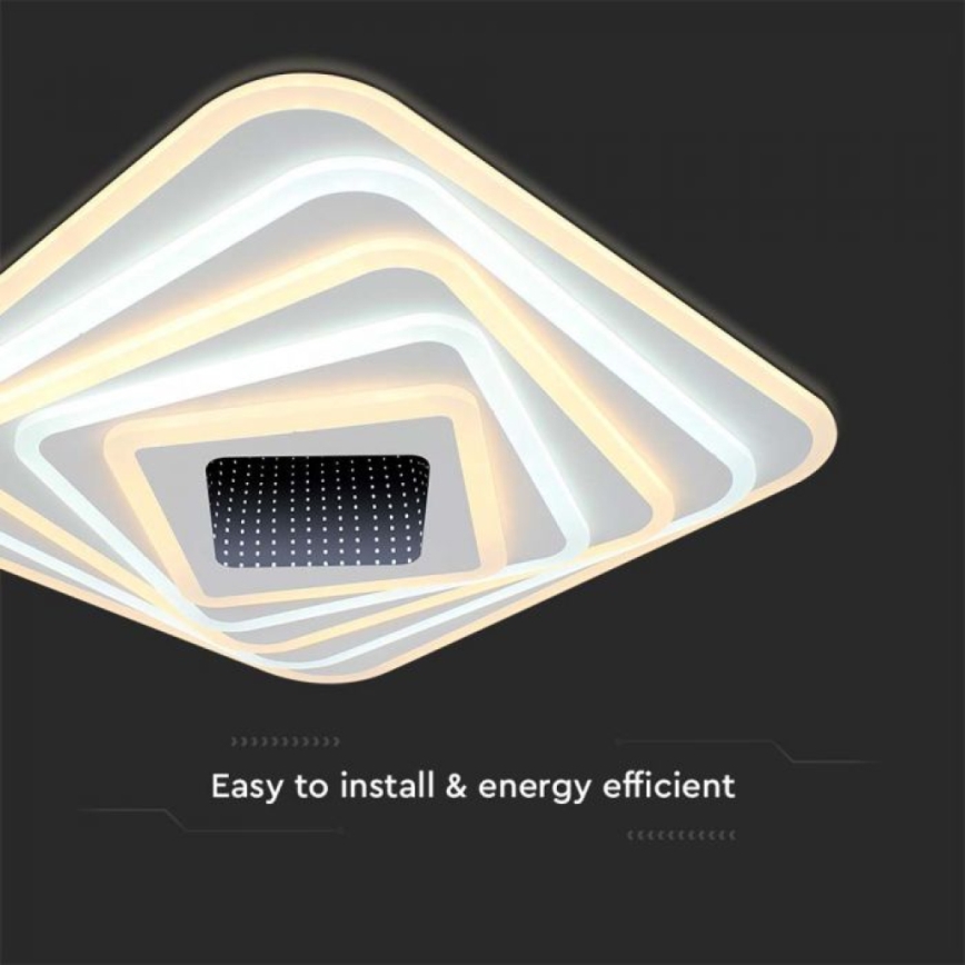 LED Stmívatelné stropní svítidlo LED/150W/230V 3000-6500K 51x51 cm + dálkové ovládání