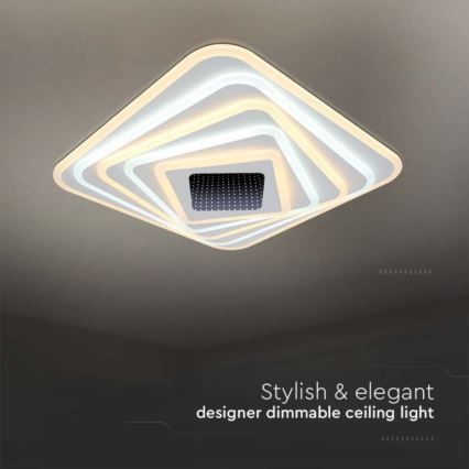 LED Stmívatelné stropní svítidlo LED/150W/230V 3000-6500K 51x51 cm + dálkové ovládání