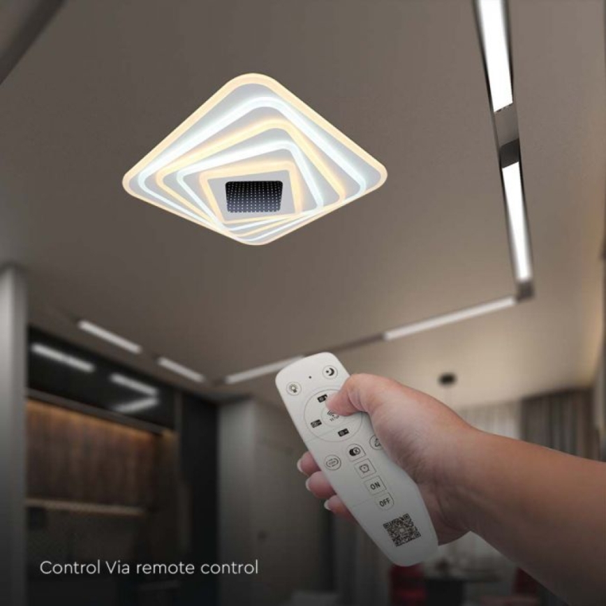 LED Stmívatelné stropní svítidlo LED/150W/230V 3000-6500K 51x51 cm + dálkové ovládání