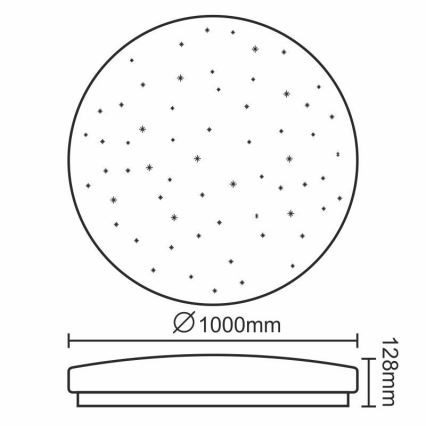 LED Stmívatelné stropní svítidlo LED/150W/230V