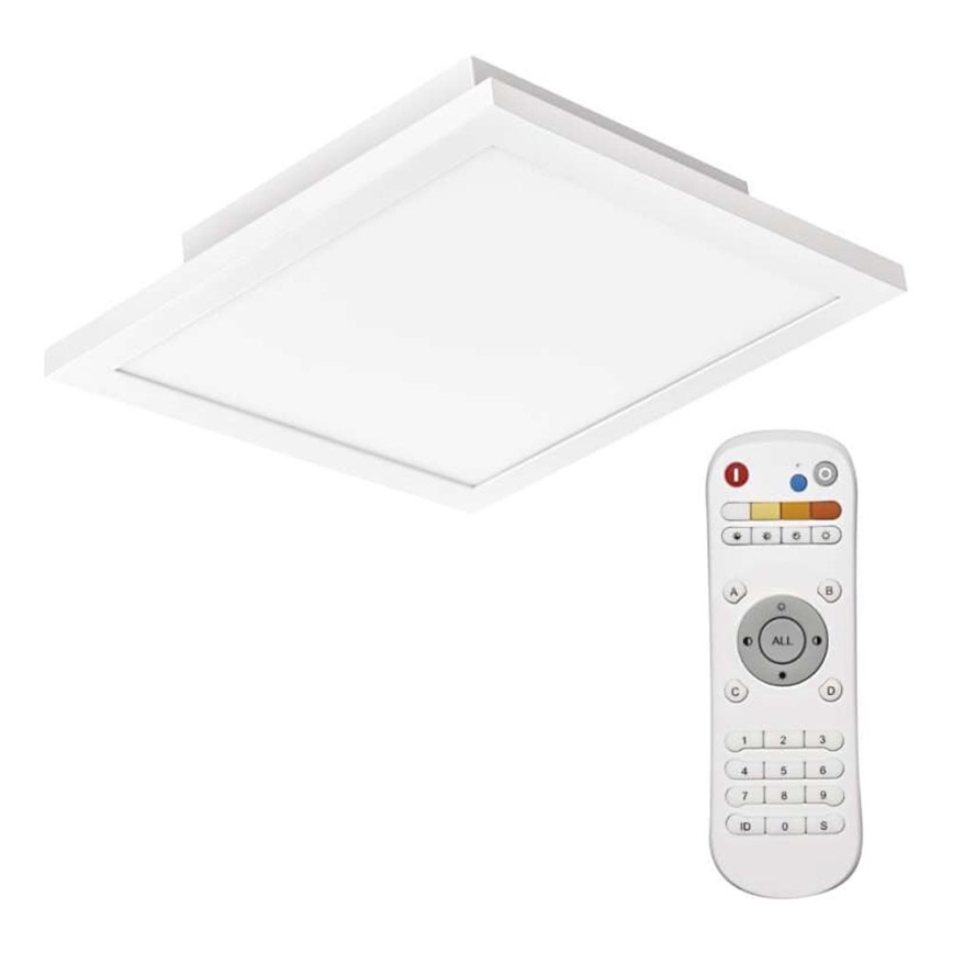 LED Stmívatelné stropní svítidlo LED/20W/230V + dálkové ovládání čtverec 2700K-6000K