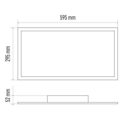 LED Stmívatelné stropní svítidlo LED/25W/230V + dálkové ovládání obdélník 2700K-6000K