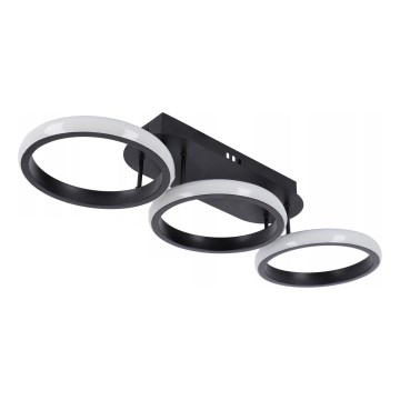 LED Stmívatelné stropní svítidlo LED/30W/230V 3000-6500K černá Wi-Fi Tuya + dálkové ovládání