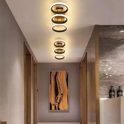 LED Stmívatelné stropní svítidlo LED/30W/230V 3000-6500K černá Wi-Fi Tuya + dálkové ovládání