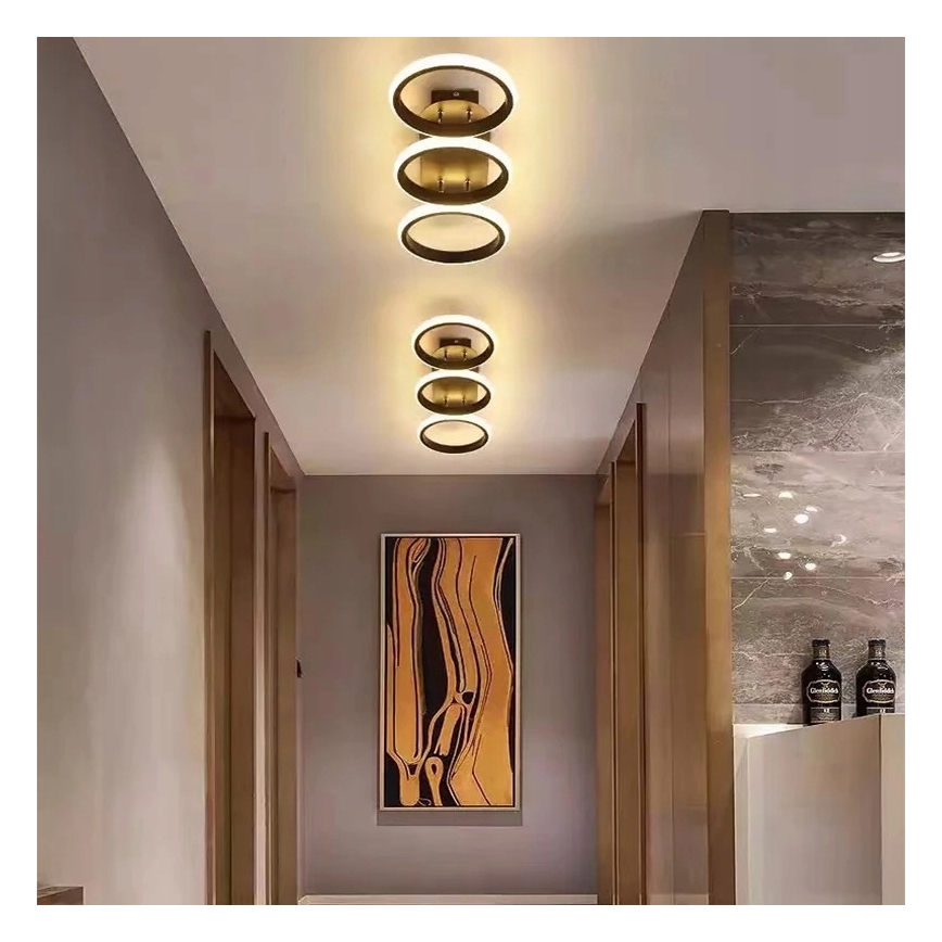 LED Stmívatelné stropní svítidlo LED/30W/230V 3000-6500K černá Wi-Fi Tuya + dálkové ovládání