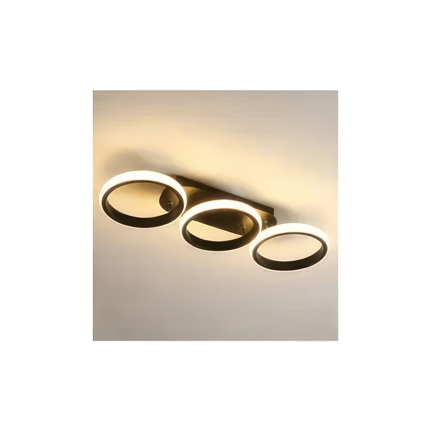 LED Stmívatelné stropní svítidlo LED/30W/230V 3000-6500K černá Wi-Fi Tuya + dálkové ovládání