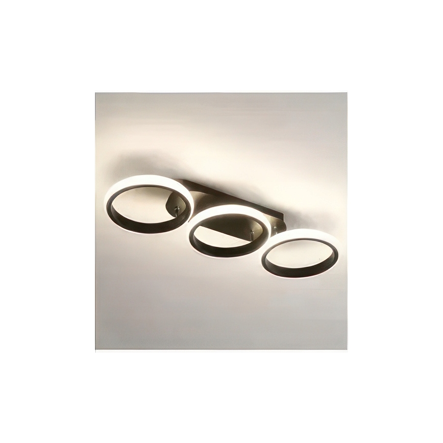 LED Stmívatelné stropní svítidlo LED/30W/230V 3000-6500K černá Wi-Fi Tuya + dálkové ovládání