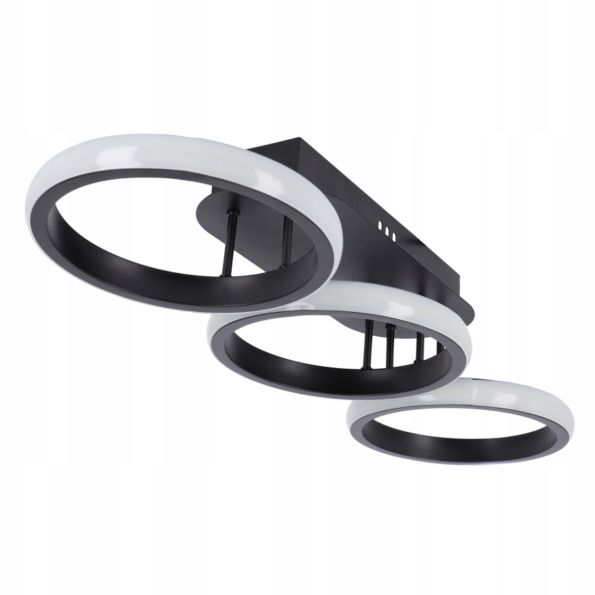 LED Stmívatelné stropní svítidlo LED/30W/230V 3000-6500K černá Wi-Fi Tuya + dálkové ovládání