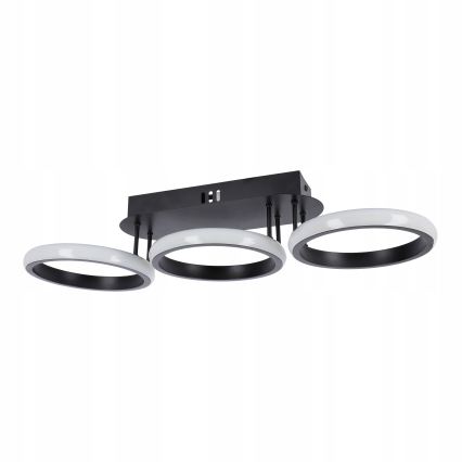 LED Stmívatelné stropní svítidlo LED/30W/230V 3000-6500K černá Wi-Fi Tuya + dálkové ovládání