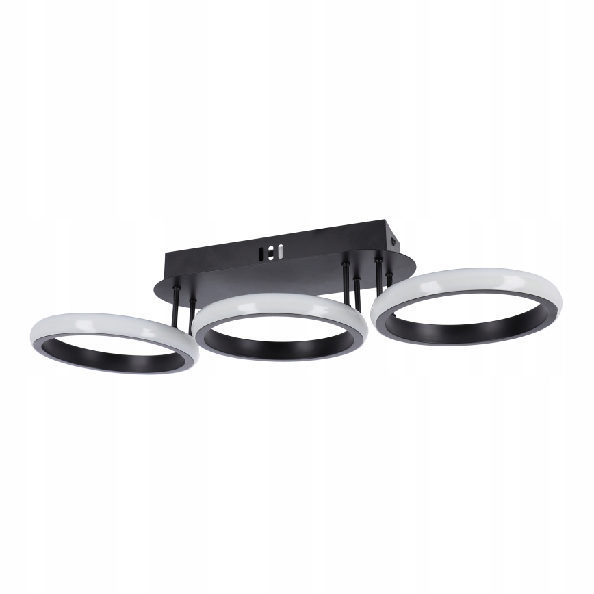 LED Stmívatelné stropní svítidlo LED/30W/230V 3000-6500K černá Wi-Fi Tuya + dálkové ovládání