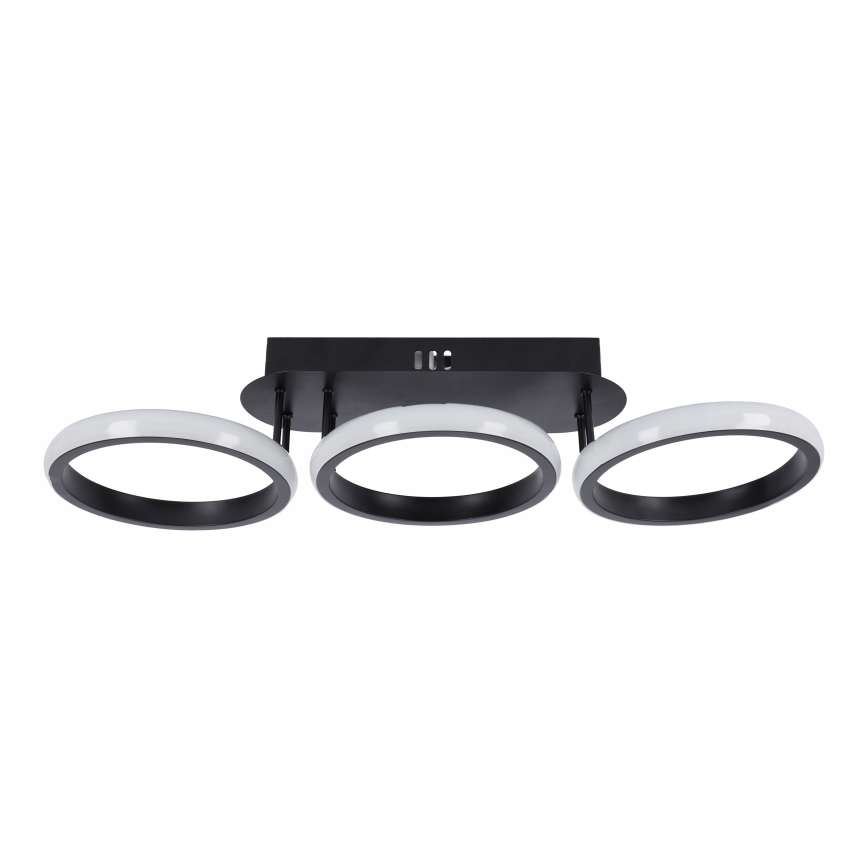 LED Stmívatelné stropní svítidlo LED/30W/230V 3000-6500K černá Wi-Fi Tuya + dálkové ovládání