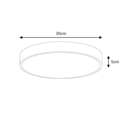 LED Stmívatelné stropní svítidlo LED/30W/230V 3000-6500K pr. 30 cm bílá + dálkové ovládání