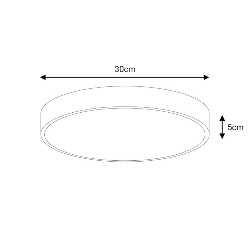 LED Stmívatelné stropní svítidlo LED/30W/230V 3000-6500K pr. 30 cm černá + dálkové ovládání