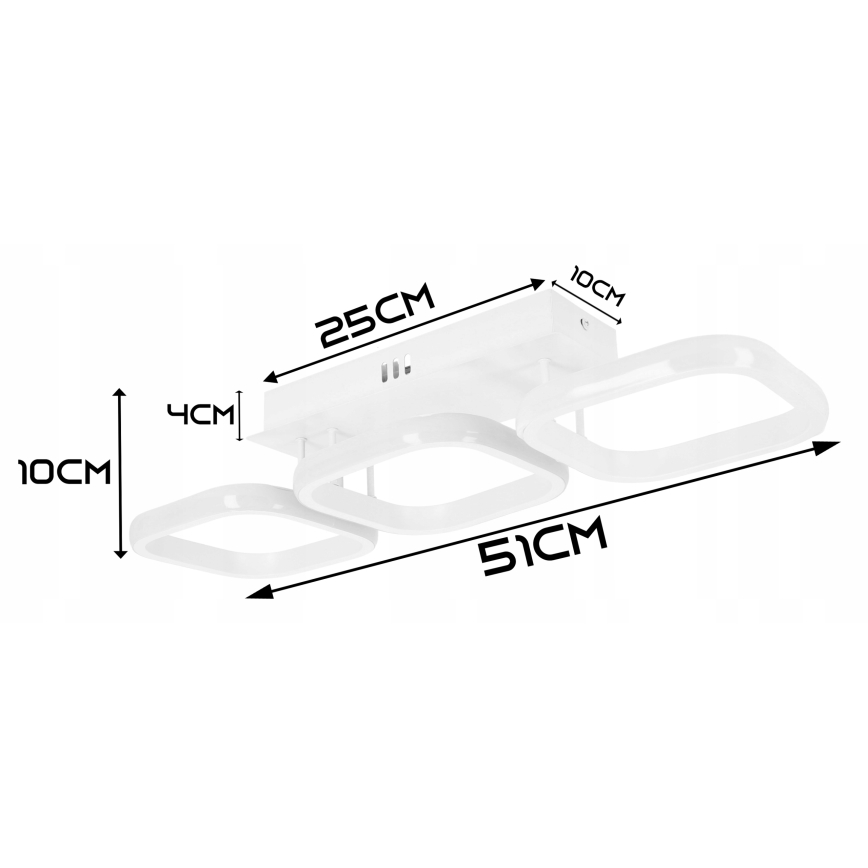 LED Stmívatelné stropní svítidlo LED/33W/230V 3000-6500K bílá Wi-Fi Tuya + dálkové ovládání