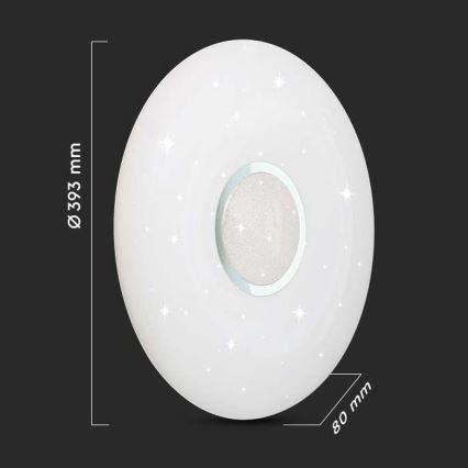 LED Stmívatelné stropní svítidlo LED/40W/230V 3000/4000/6500K pr. 39 cm + dálkové ovládání