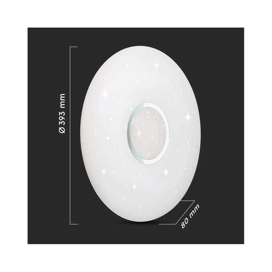 LED Stmívatelné stropní svítidlo LED/40W/230V 3000/4000/6500K pr. 39 cm + dálkové ovládání