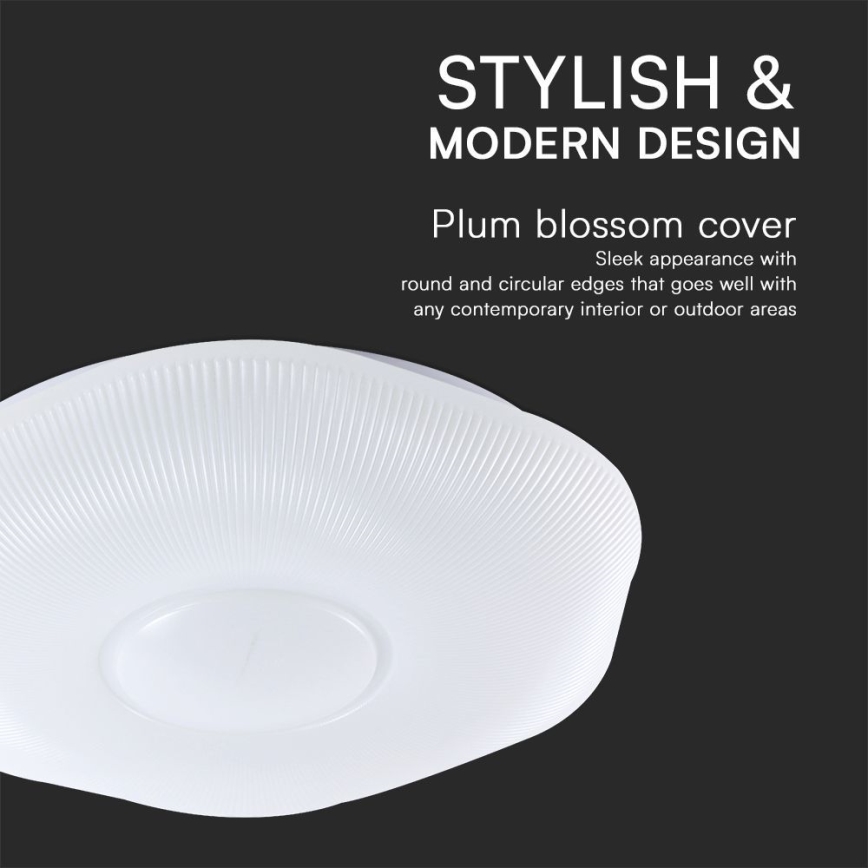 LED Stmívatelné stropní svítidlo LED/40W/230V 3000-6500K 40 cm bílá + dálkové ovládání