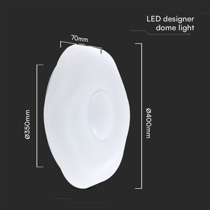 LED Stmívatelné stropní svítidlo LED/40W/230V 3000-6500K 40 cm bílá + dálkové ovládání