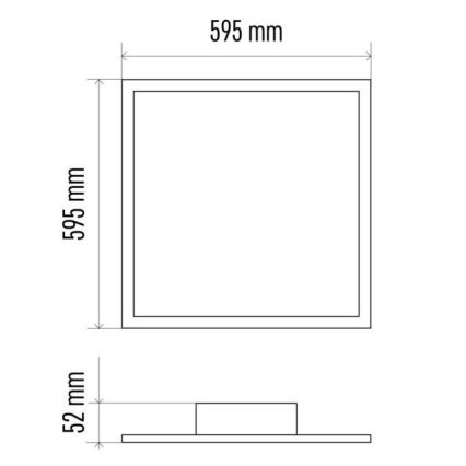 LED Stmívatelné stropní svítidlo LED/40W/230V + dálkové ovládání čtverec 2700K-6000K