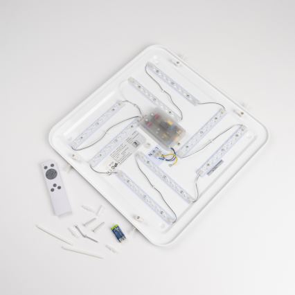 LED Stmívatelné stropní svítidlo LED/42W/230V 3000-6500K 49x49 cm bílá + dálkové ovládání