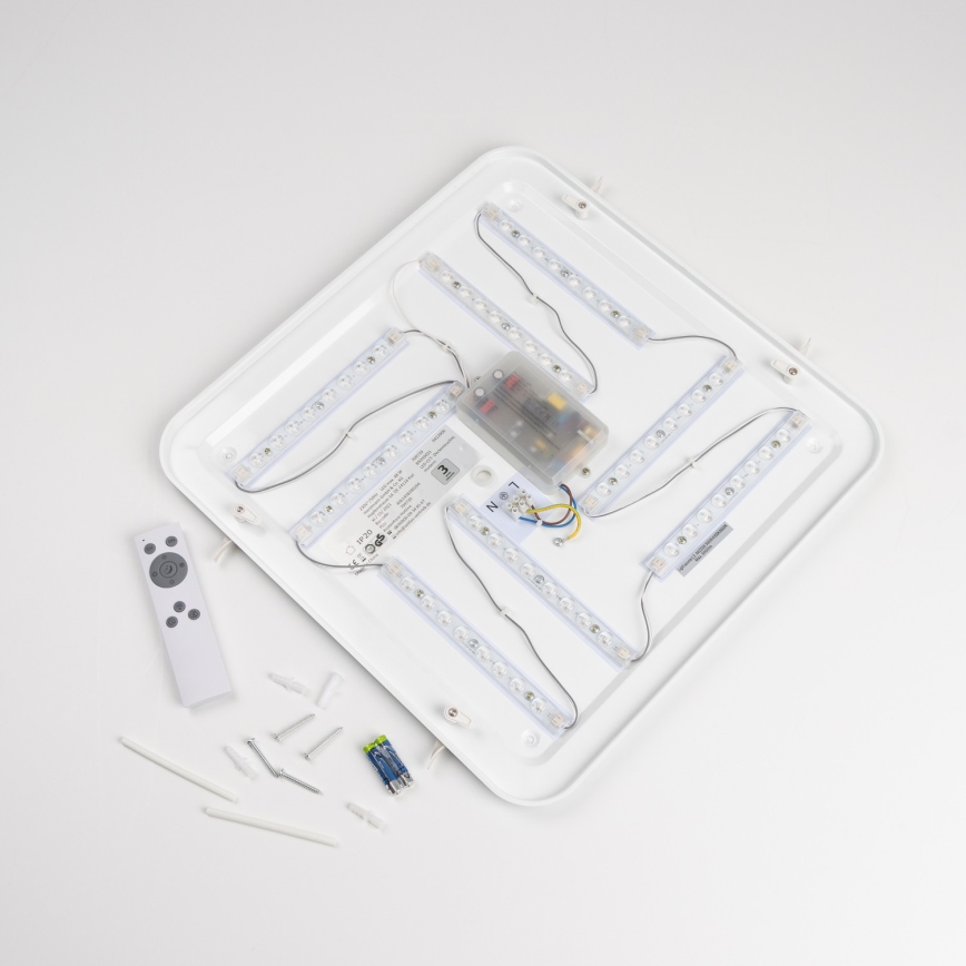 LED Stmívatelné stropní svítidlo LED/42W/230V 3000-6500K 49x49 cm bílá + dálkové ovládání