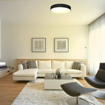 LED Stmívatelné stropní svítidlo LED/50W/230V 3000-6500K černá + dálkové ovládání