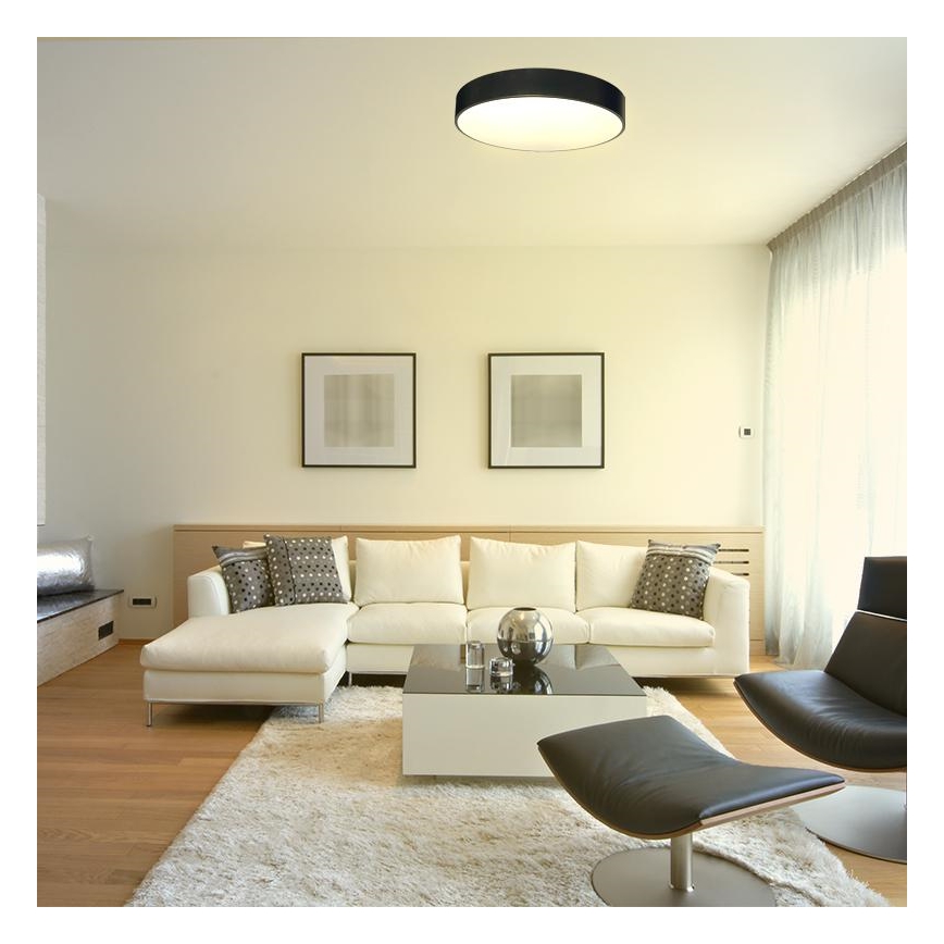 LED Stmívatelné stropní svítidlo LED/50W/230V 3000-6500K černá + dálkové ovládání