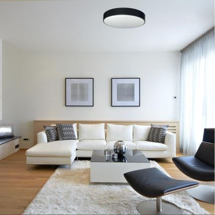 LED Stmívatelné stropní svítidlo LED/50W/230V 3000-6500K černá + dálkové ovládání